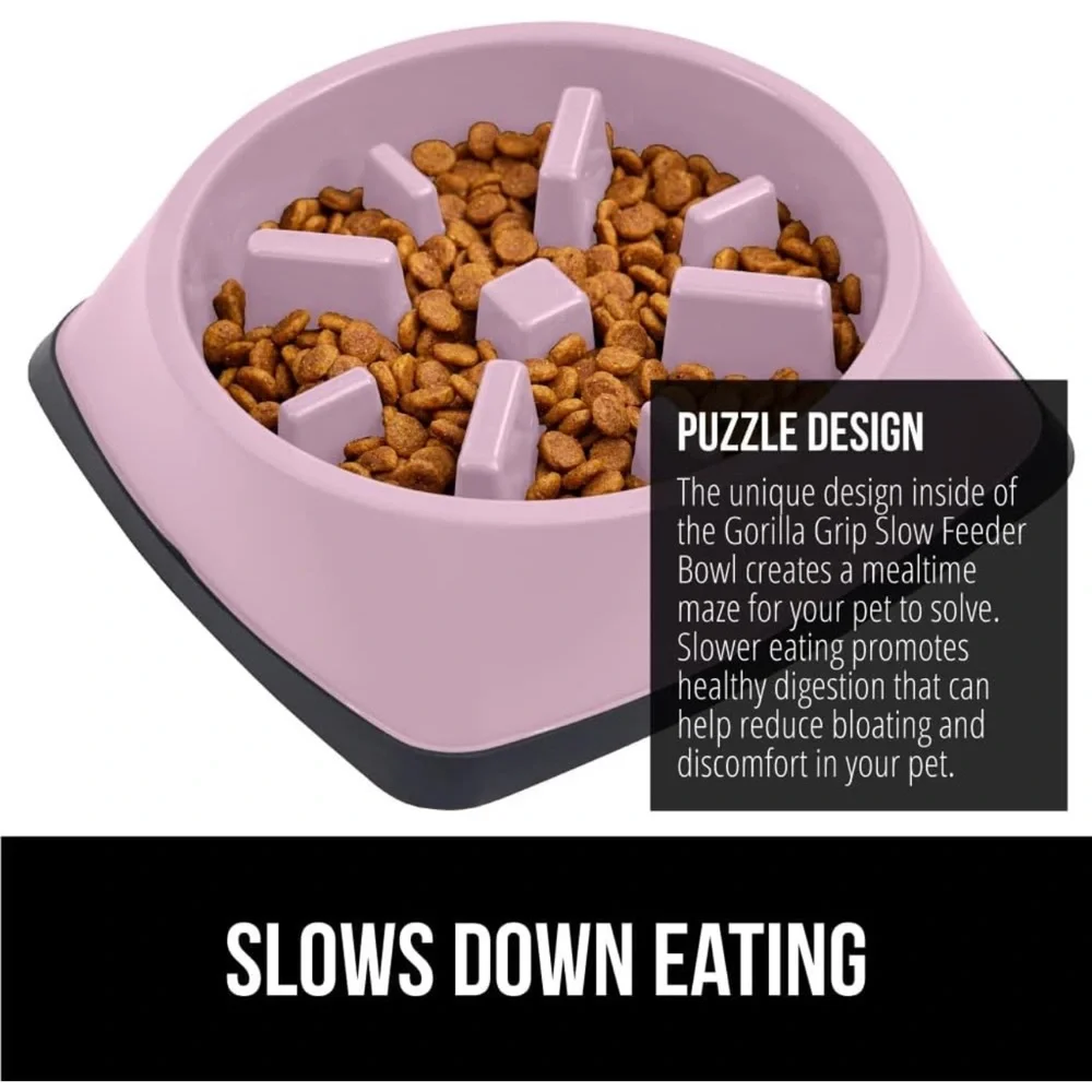 Slow Feeder Cat and Dog Bowl. Hold 1 cup of food. 7.2 inches